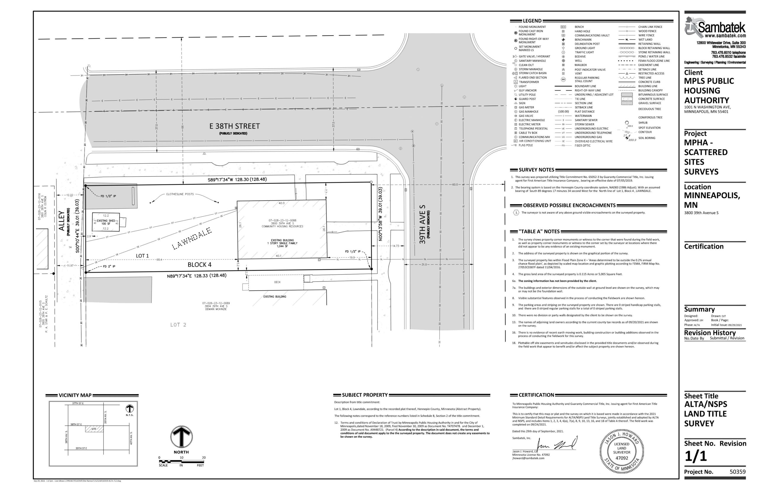 Minneapolis Public Housing Authority-ALTA Surveys