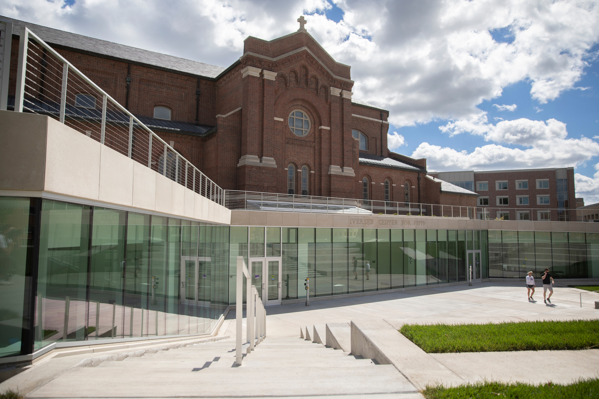 The exterior of the newly completed Iversen Center for Faith on the St. Paul campus, as seen on September 3, 2020.