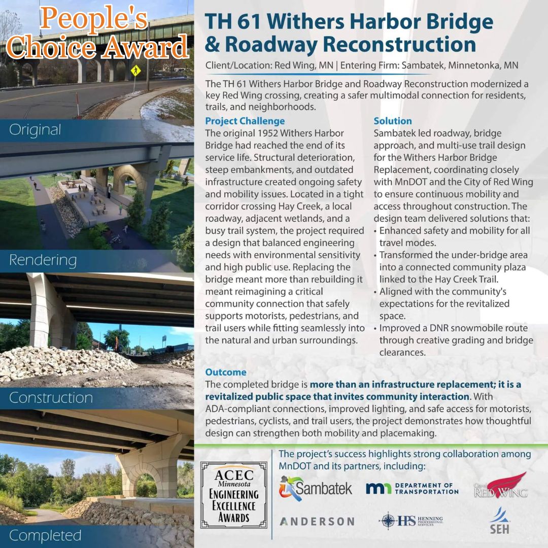 TH 61 Withers Harbor Bridge Project Up for ACEC MN People’s Choice Award