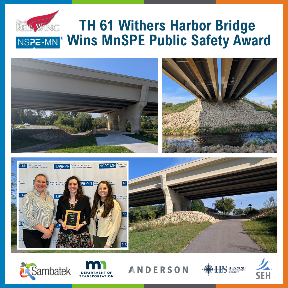 TH 61 Withers Harbor Bridge Receives MnSPE Public Safety Award  